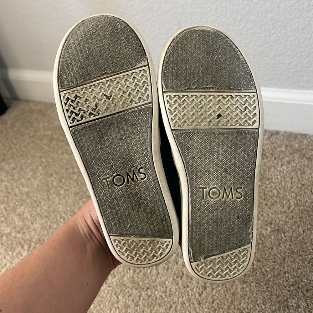 Toms Kids Navy Blue Canvas Slip-On Sneakers - Picture 6 of 6